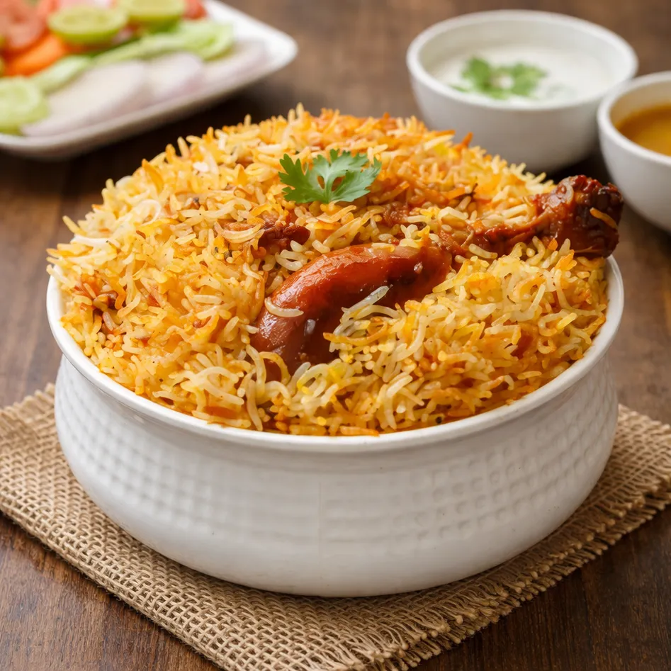 Halal Chicken Dum Biryani at Amogham Indian Cuisine in London, ON